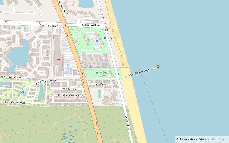 Juno Beach Ocean Park location map