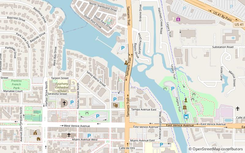 Venetian Waterway Park location map