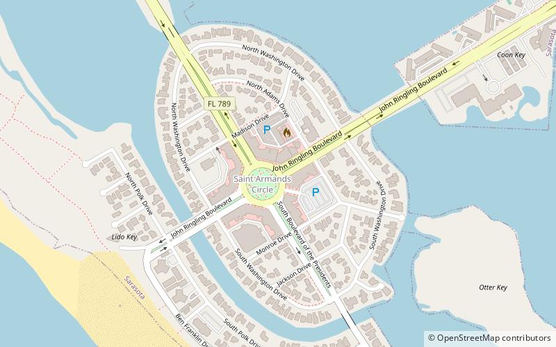 St. Armands Key, Florida location map