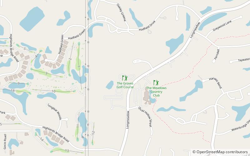 The Highlands & Groves Golf Courses location map