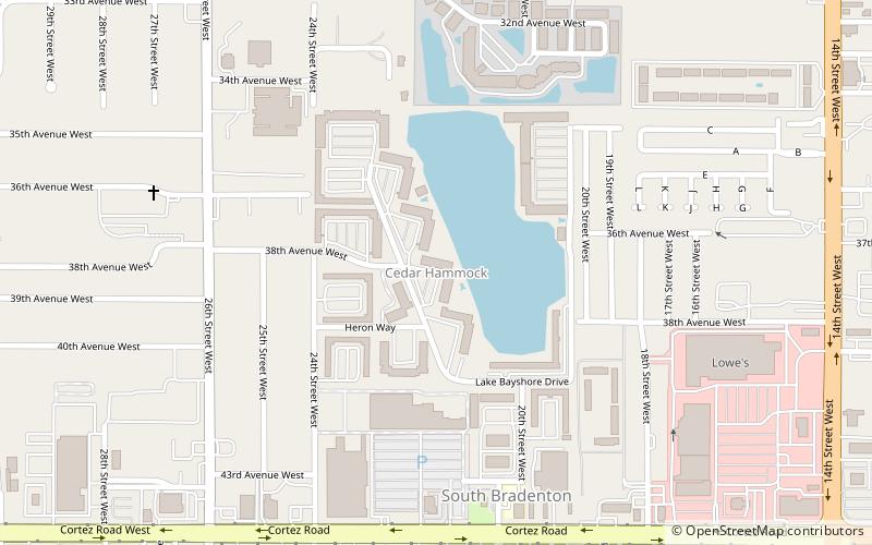 Cedar Hammock location map