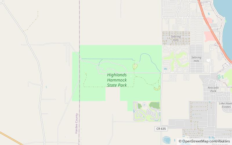 Highlands Hammock State Park location map