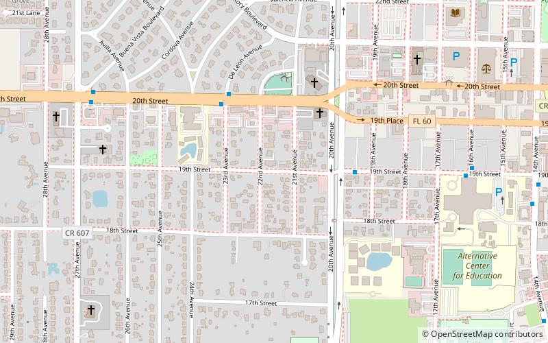 Osceola Park Historic Residential District location map