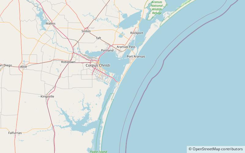 Mustang Island State Park location map