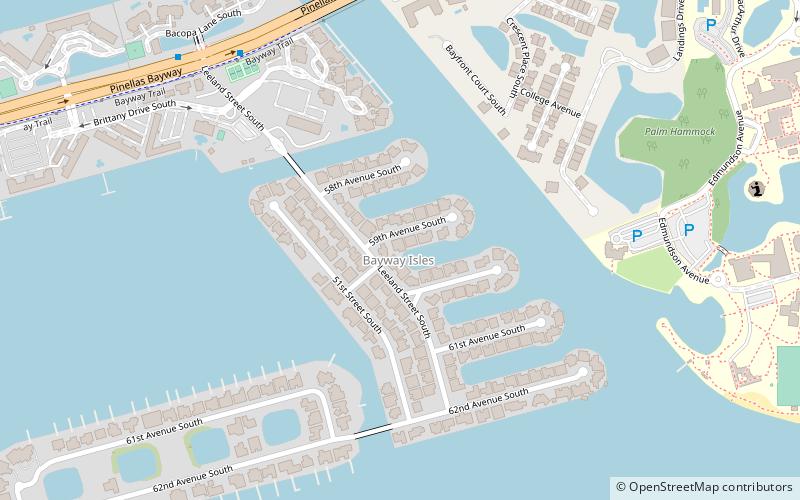 bayway isles st petersburg location map