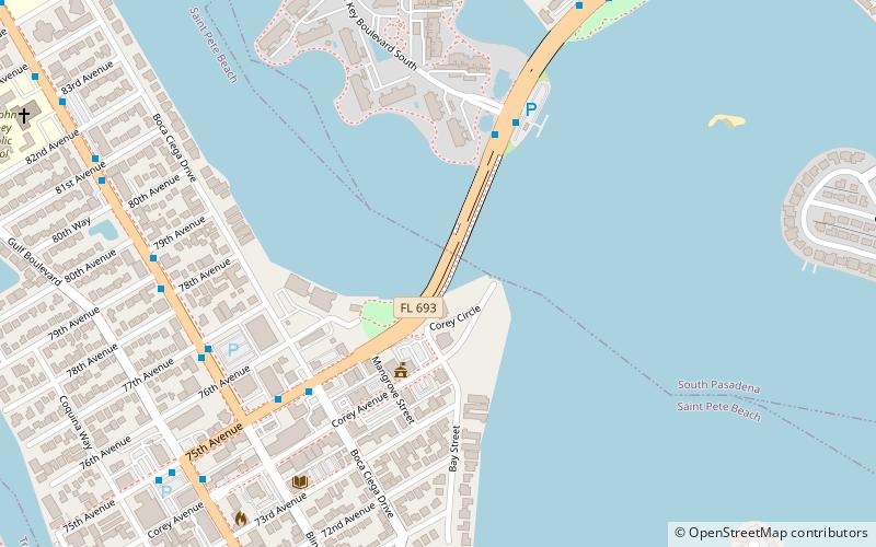 corey causeway st pete beach location map