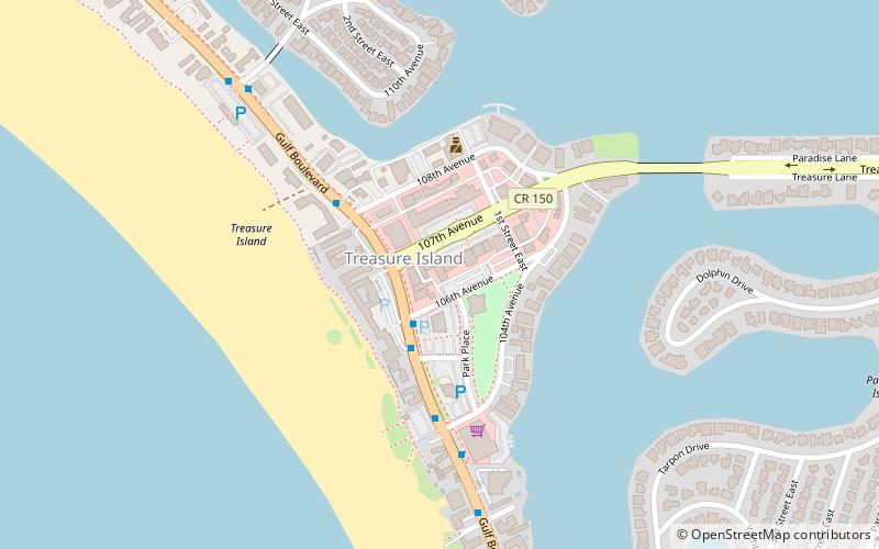 sunset beach treasure island location map