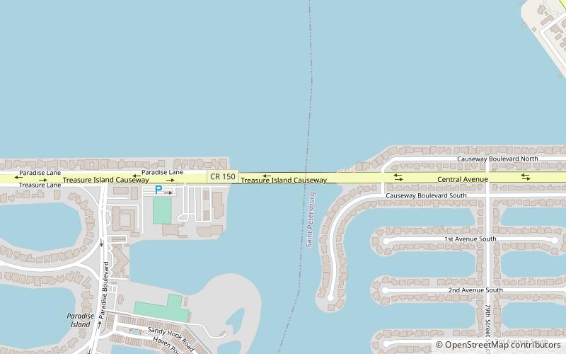 Treasure Island Causeway location map