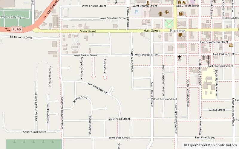 Oak Hill Cemetery location map