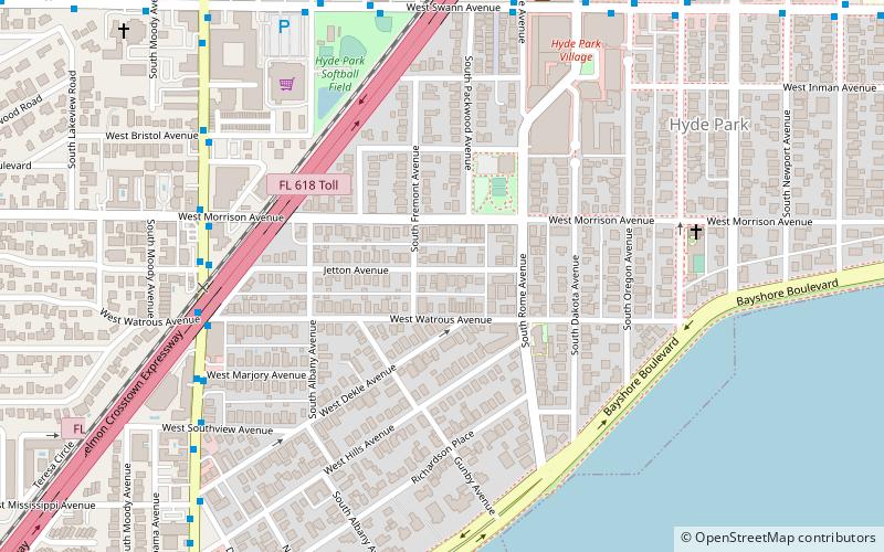 historic hyde park north tampa location map
