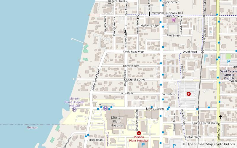 Harbor Oaks Residential District location map