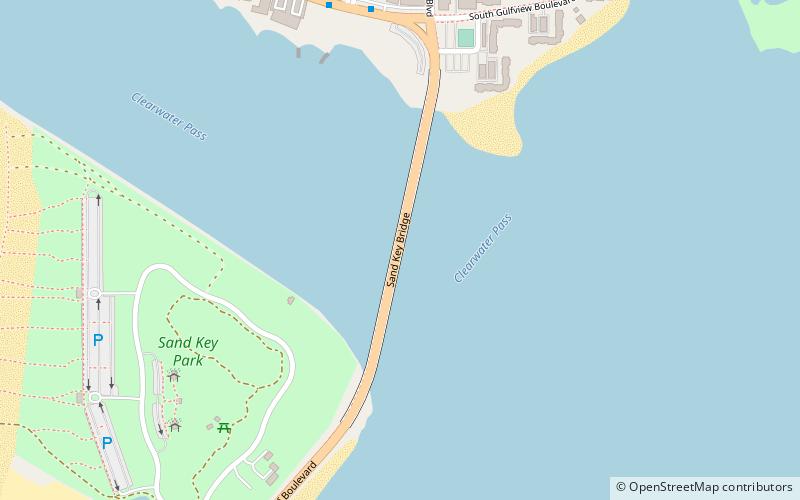 Sand Key Bridge location map