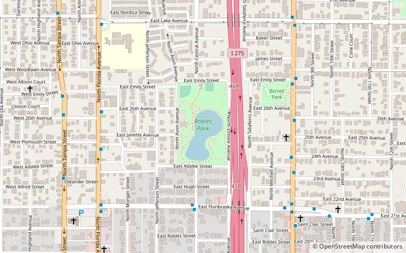 Robles Park location map