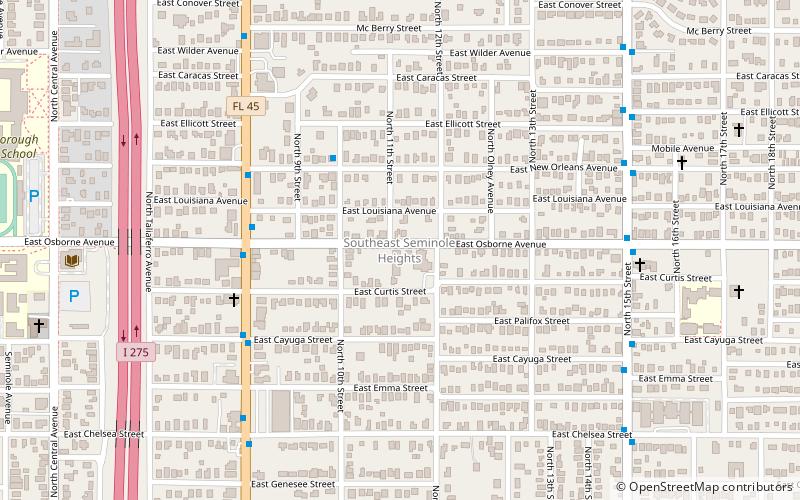 southeast seminole heights tampa location map