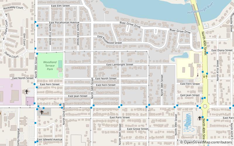 woodland terrace tampa location map