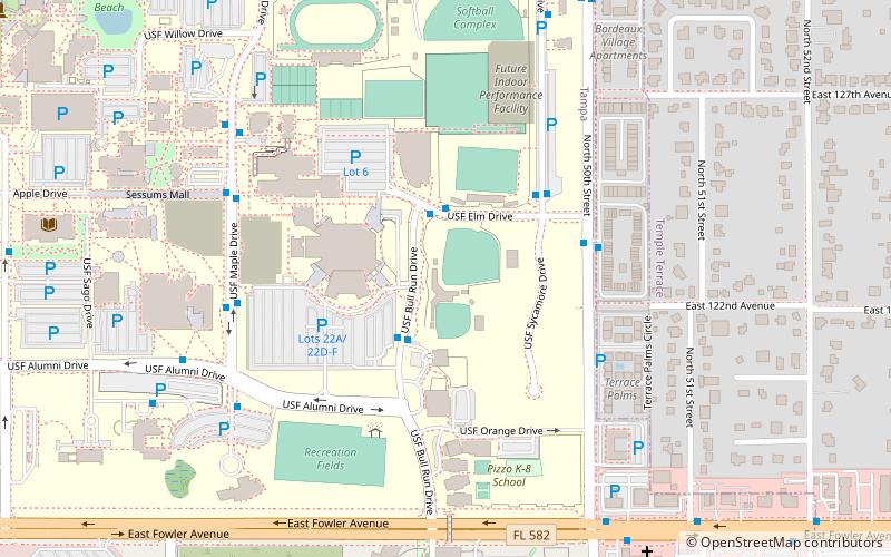 USF Baseball Stadium location map