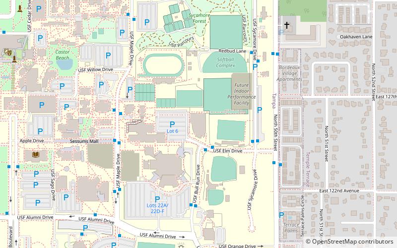 University of South Florida Athletic Hall of Fame location map