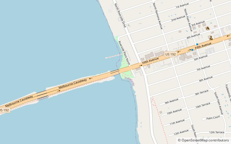 Melbourne Causeway location map