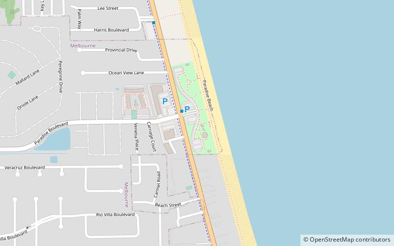 paradise beach park melbourne location map
