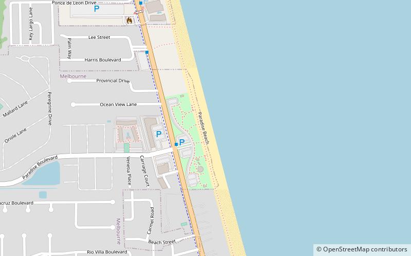 paradise beach florist melbourne location map