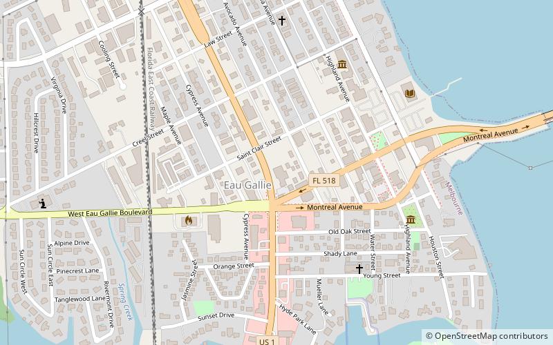 Eau Gallie Historic District location map