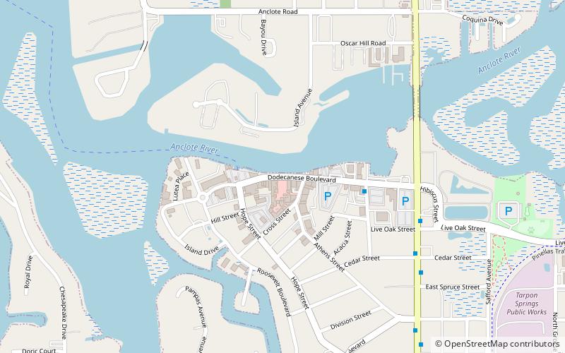 tarpon springs greektown historic district location map