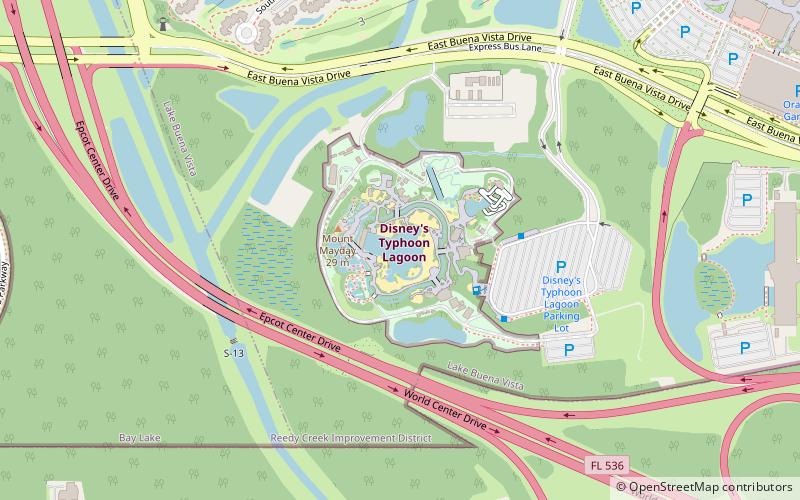 Typhoon Lagoon Surf Pool location map