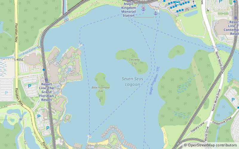 Seven Seas Lagoon location map