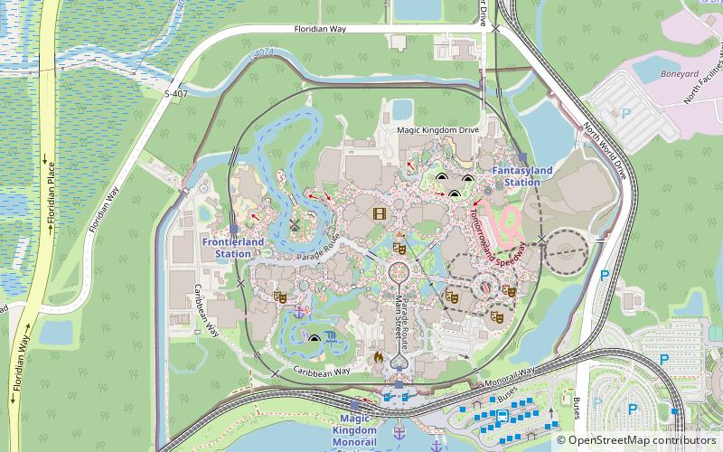 The Hall of Presidents location map