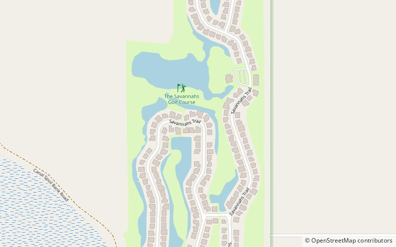 The Savannahs Golf Course location map