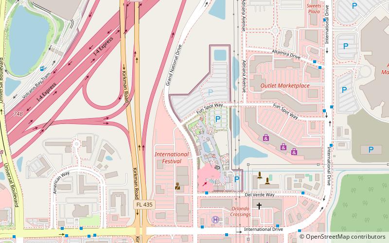 White Lightning Roller Coaster location map