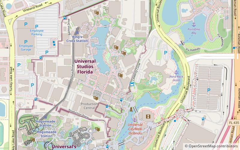 Universal's Horror Make-Up Show location map