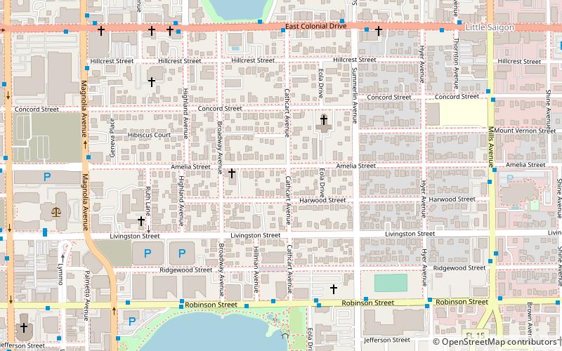 Lake Eola Heights Historic District location map