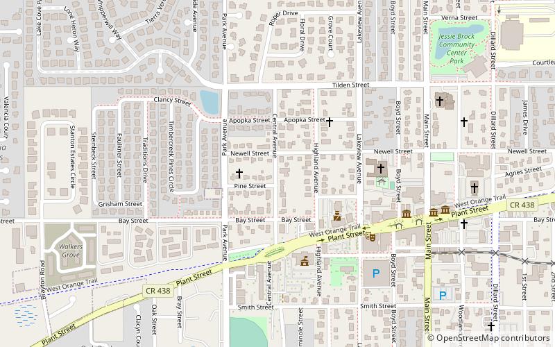 Winter Garden Historic Residential District location map