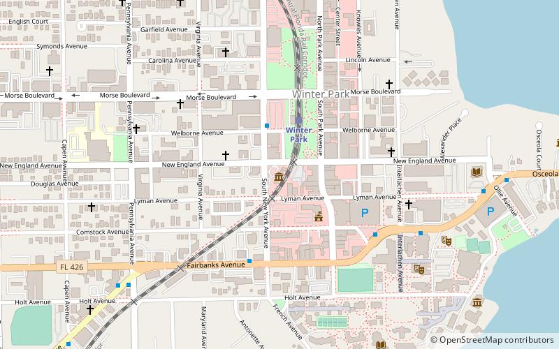 Winter Park Historical Museum location map