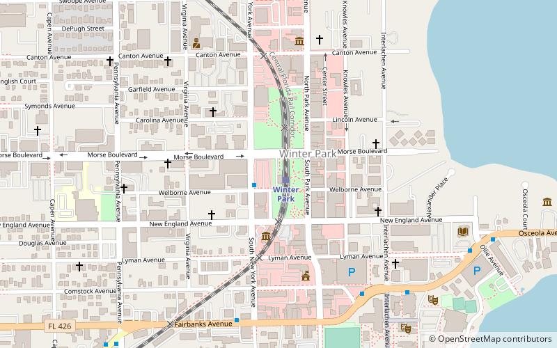 Downtown Winter Park Historic District location map