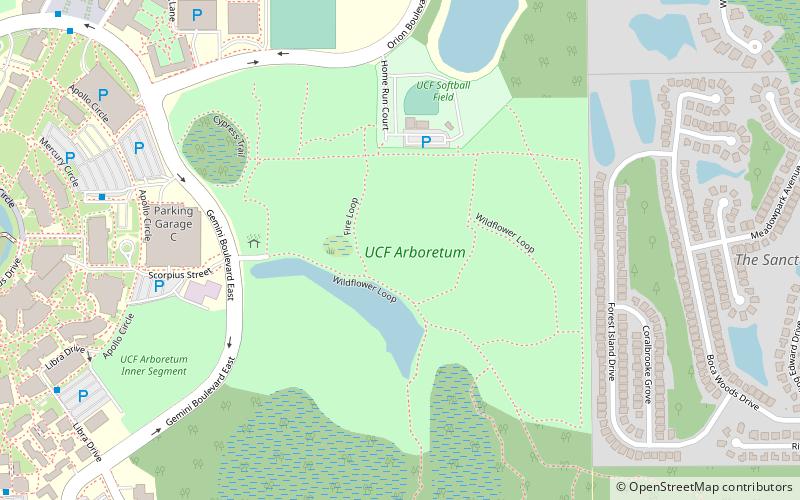 UCF Arboretum location map