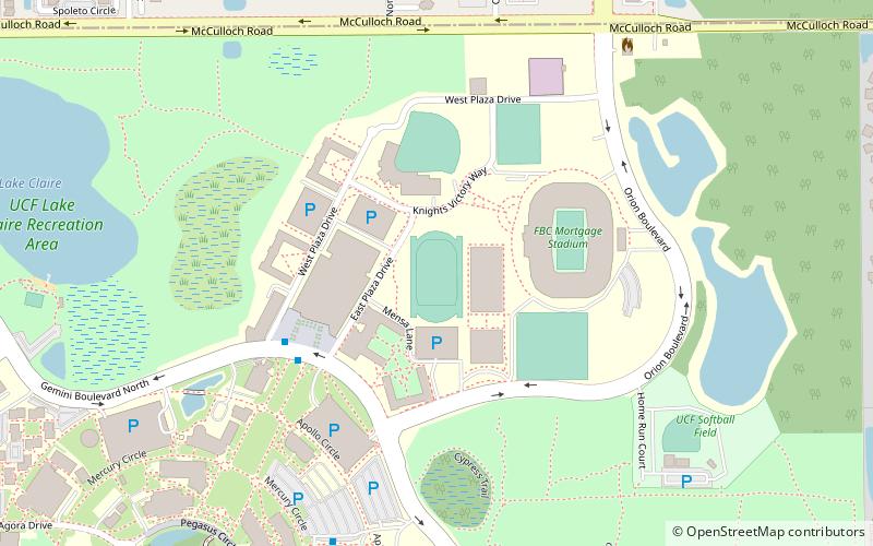 UCF Soccer and Track Stadium location map