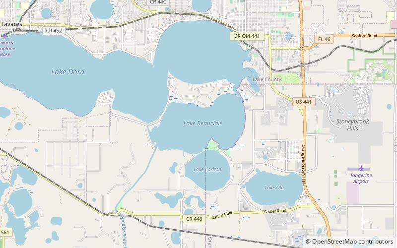 lake beauclair mount dora location map