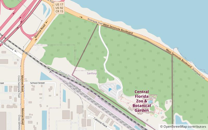 Central Florida Zoo and Botanical Gardens location map