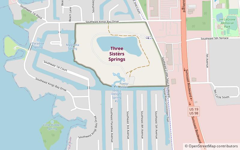 Three Sisters Springs location map