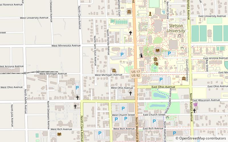 DeLand House Museum location map