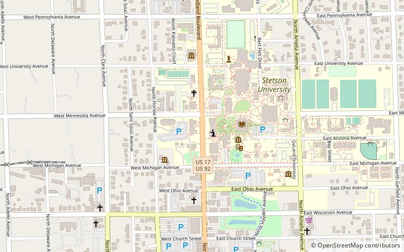 Stetson University Campus Historic District location map