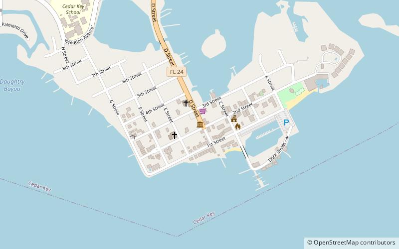 Cedar Key Historical Museum location map