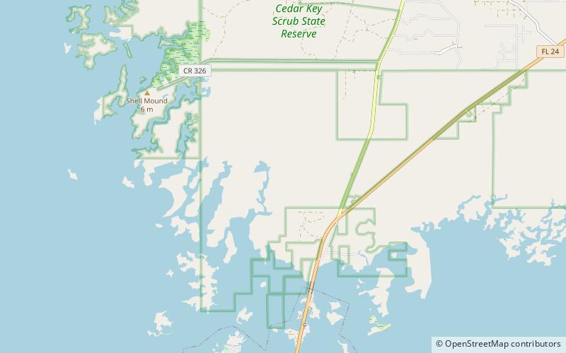 cedar key scrub state reserve location map