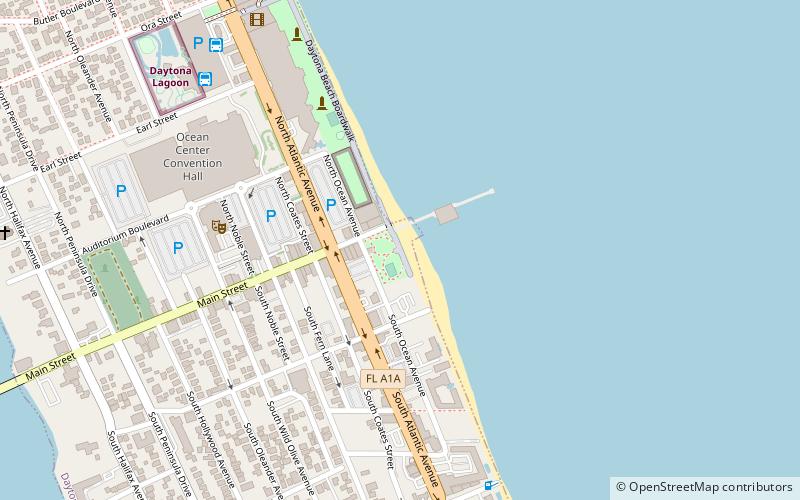 Daytona Beach Boardwalk location map