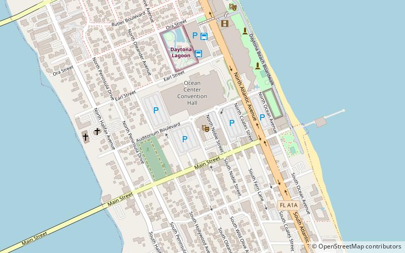 peabody auditorium daytona beach location map