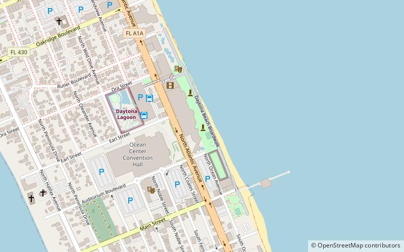 Daytona Beach Coquina Clock Tower location map