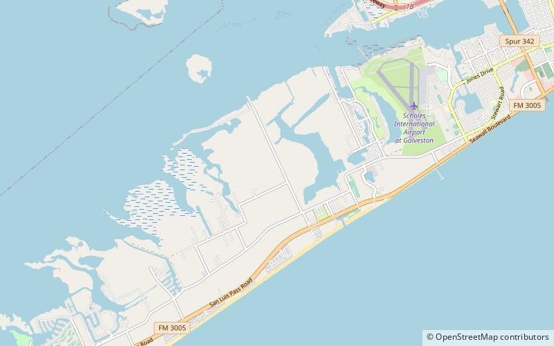 Isla de Galveston location map