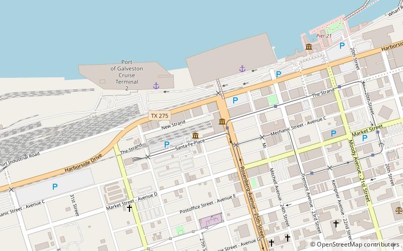 Galveston Railroad Museum location map